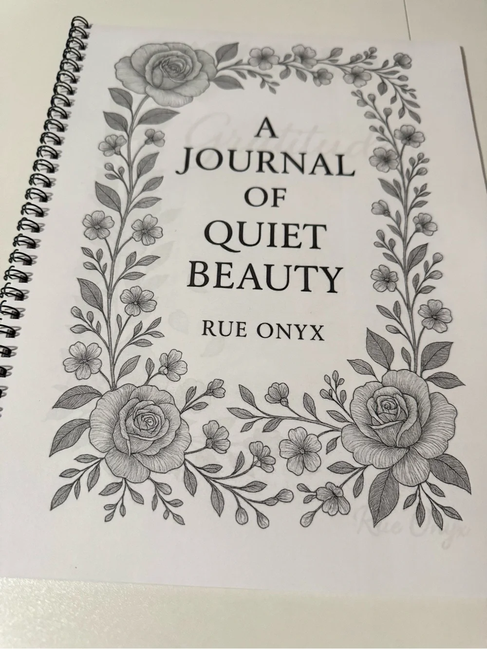 Spiral Journal Notebook - White Floral Cover